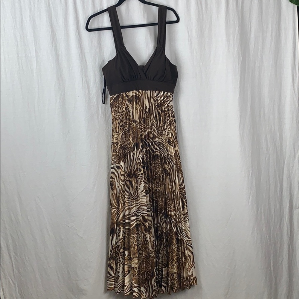 Cheetah print elegant silk dress